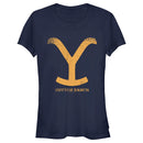 Junior's Yellowstone Yellow Dutton Ranch Iron Branding T-Shirt