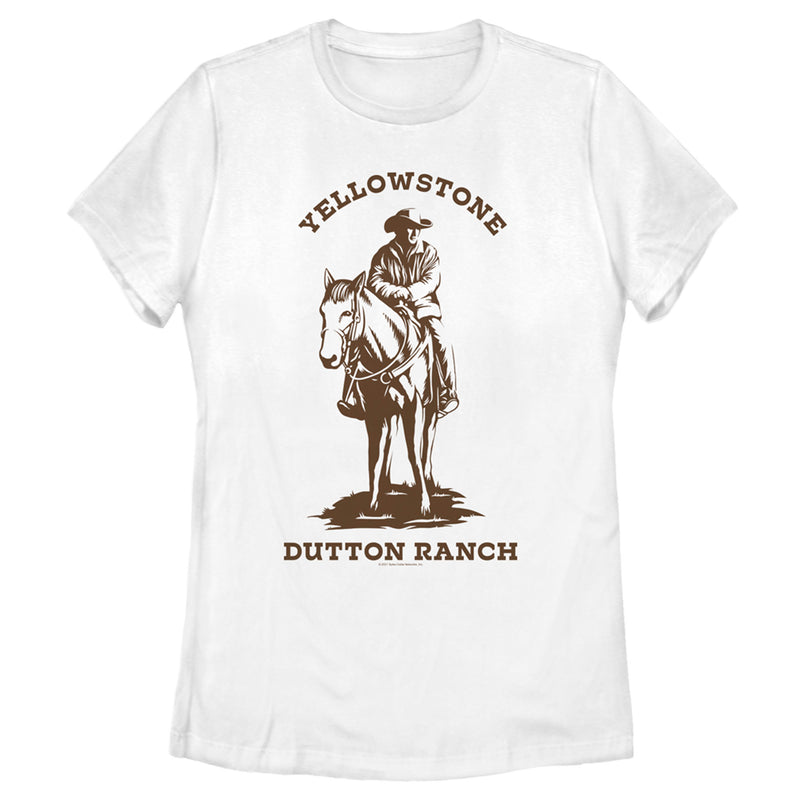 Women's Yellowstone Brown John Dutton Riding Horse T-Shirt