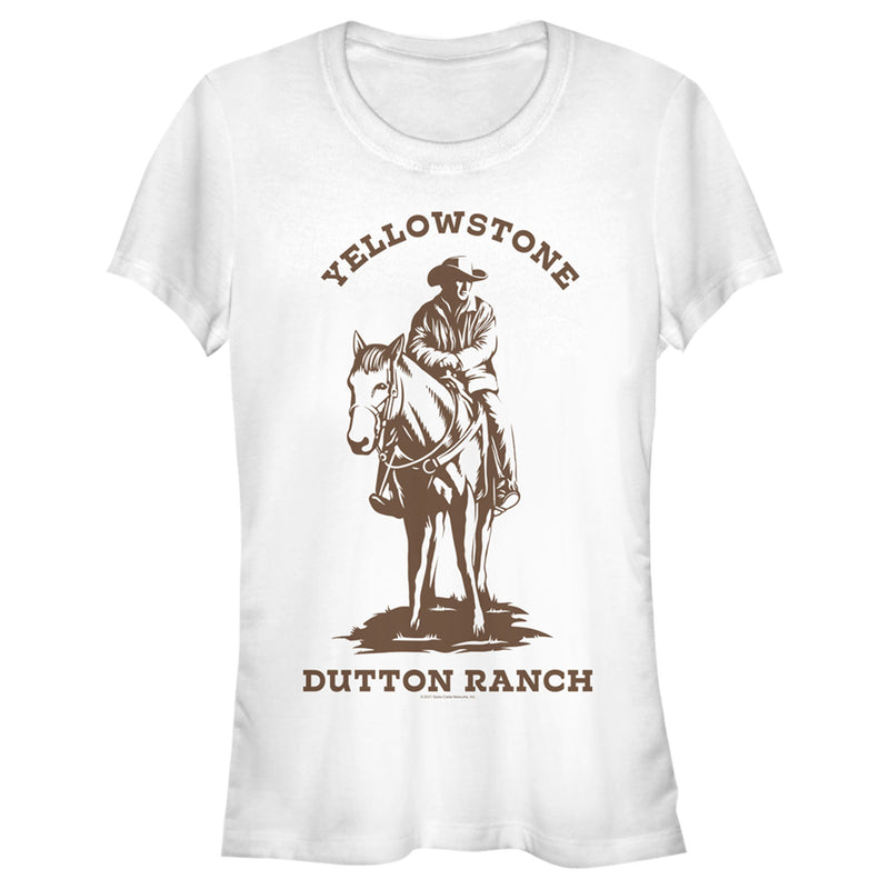 Junior's Yellowstone Brown John Dutton Riding Horse T-Shirt