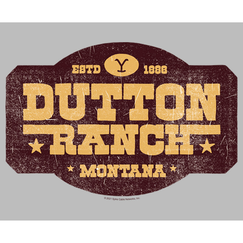 Men's Yellowstone Distressed Dutton Ranch Montana Est 1886 Logo T-Shirt