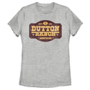 Women's Yellowstone Distressed Dutton Ranch Montana Est 1886 Logo T-Shirt