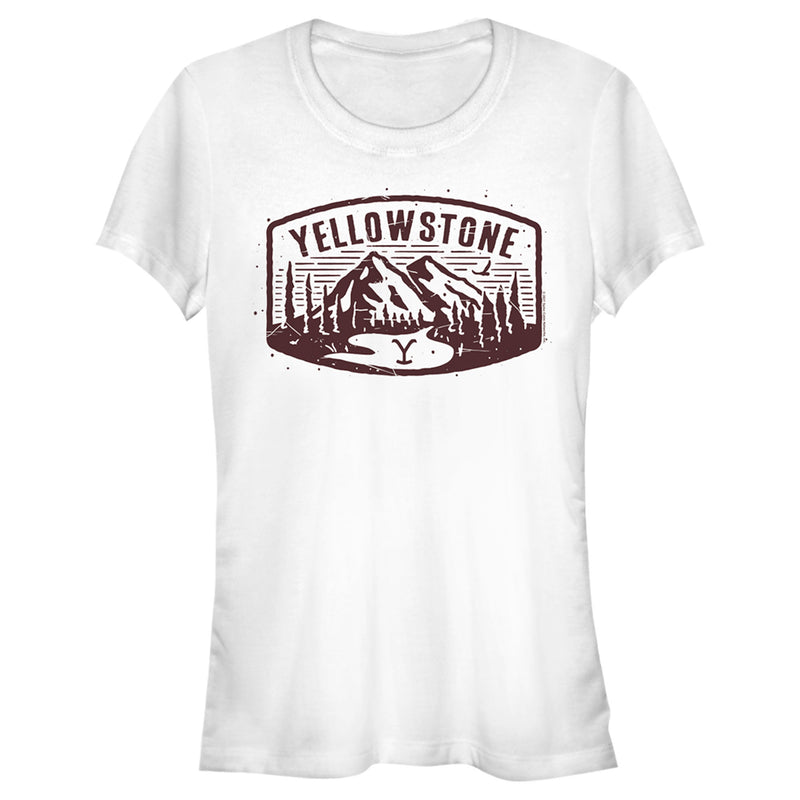 Junior's Yellowstone Brown Dutton Ranch Montana Landscape Scenery T-Shirt