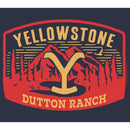 Women's Yellowstone Large Dutton Ranch Brand Mountain Scenery T-Shirt