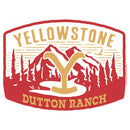 Junior's Yellowstone Large Dutton Ranch Brand Mountain Scenery T-Shirt