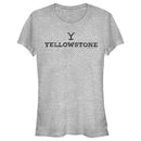 Junior's Yellowstone White Dutton Ranch Brand Logo T-Shirt