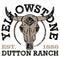 Men's Yellowstone Cow Skull Dutton Ranch Est. 1886 T-Shirt