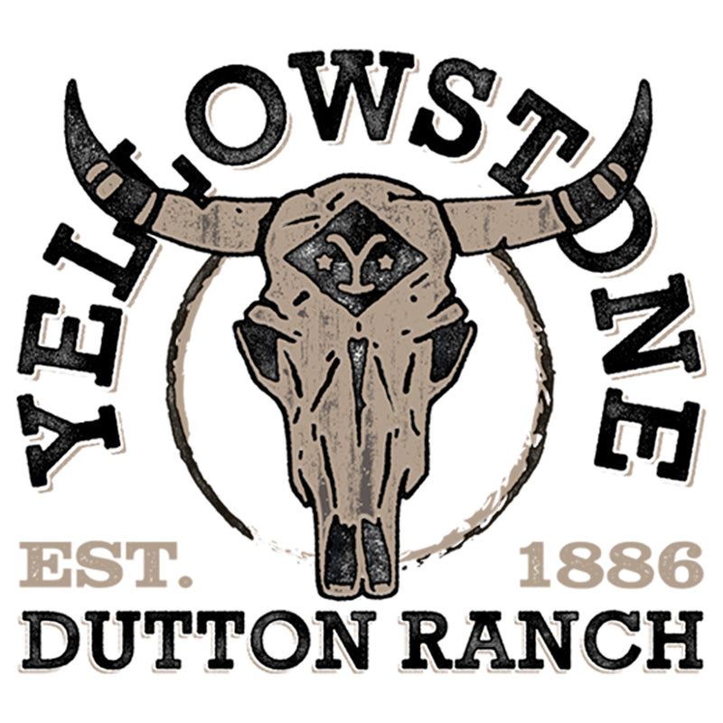 Men's Yellowstone Cow Skull Dutton Ranch Est. 1886 T-Shirt