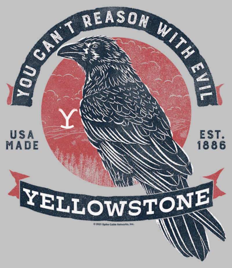 Women's Yellowstone Crow Yow Can't Reason With Evil T-Shirt