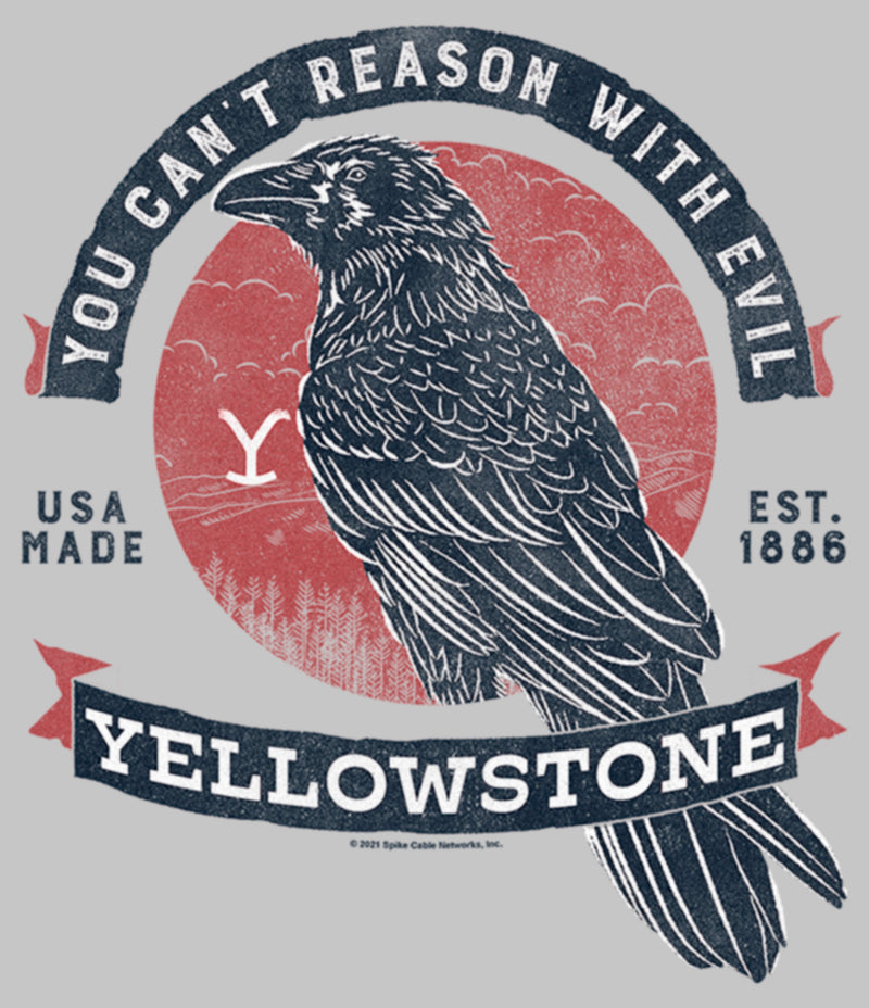 Junior's Yellowstone Crow Yow Can't Reason With Evil T-Shirt