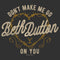 Men's Yellowstone Don't Make Me Go Beth Dutton Barbwire Heart T-Shirt