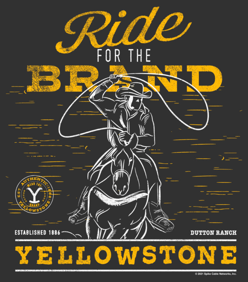 Men's Yellowstone Dutton Ranch Cowboy Ride For The Brand T-Shirt