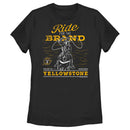 Women's Yellowstone Dutton Ranch Cowboy Ride For The Brand T-Shirt