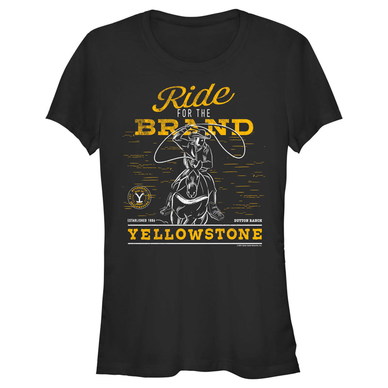 Junior's Yellowstone Dutton Ranch Cowboy Ride For The Brand T-Shirt