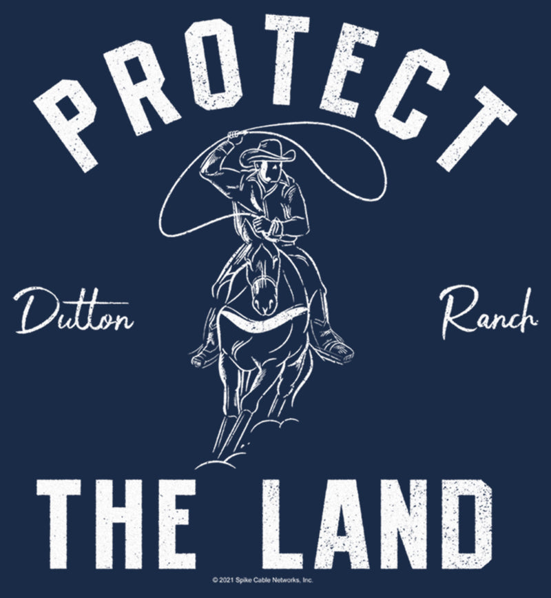 Men's Yellowstone Protect The Land Dutton Range Cowboy Outline T-Shirt