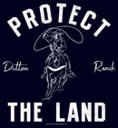 Junior's Yellowstone Protect The Land Dutton Range Cowboy Outline T-Shirt