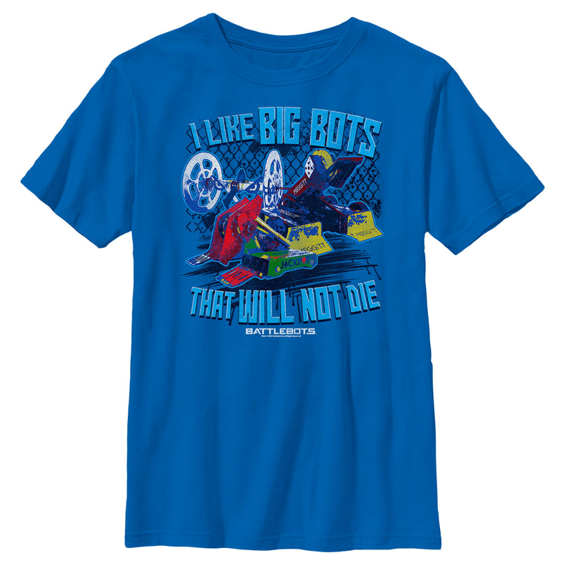 Boy's Battlebots I Like Big Bots that Will Not Die T-Shirt