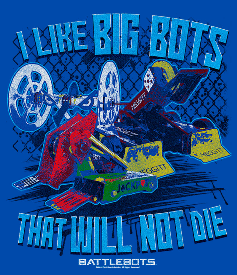 Boy's Battlebots I Like Big Bots that Will Not Die T-Shirt