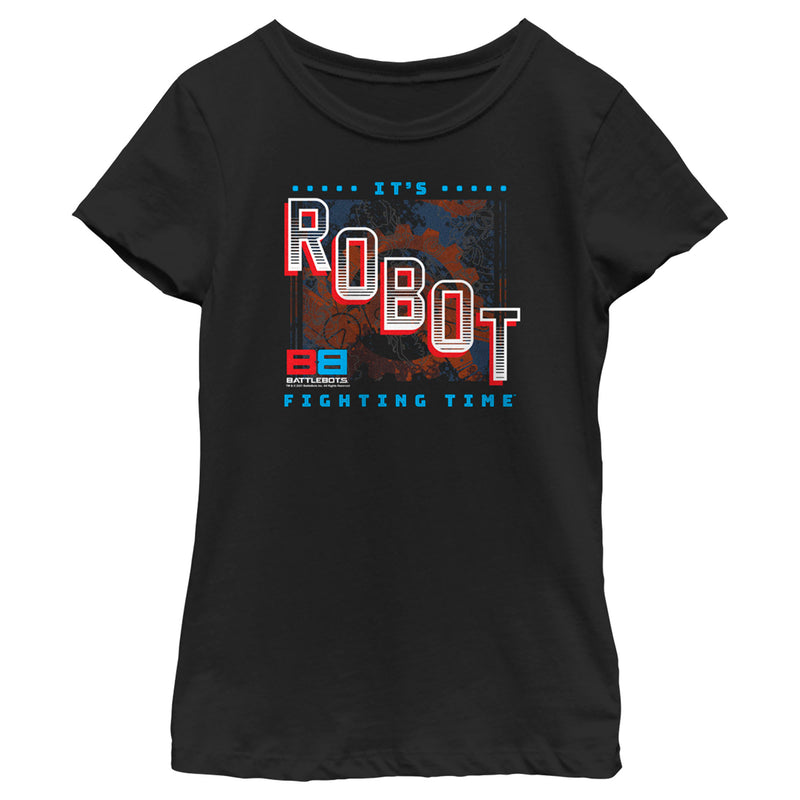 Girl's Battlebots It's Robot Fighting Time T-Shirt