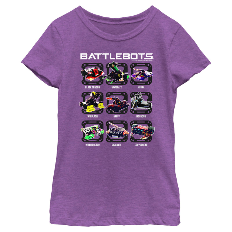 Girl's Battlebots Robot Chart T-Shirt