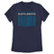 Women's Battlebots Silver and Blue Logo Stack T-Shirt