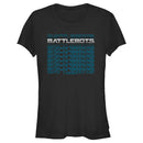 Junior's Battlebots Silver and Blue Logo Stack T-Shirt
