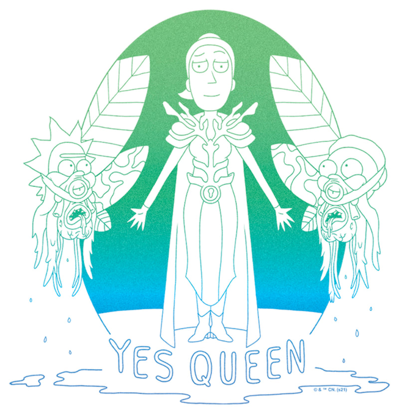 Men's Rick And Morty Yes Queen Summer T-Shirt