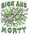 Men's Rick And Morty Screaming Green Slime Splash T-Shirt