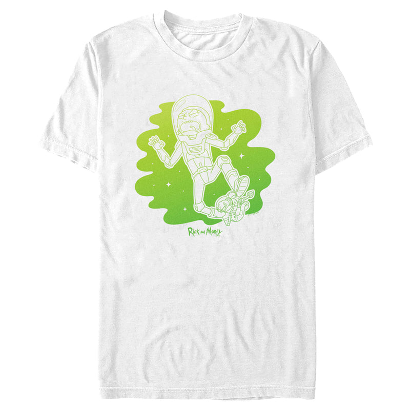 Men's Rick And Morty Space Snake Bite T-Shirt