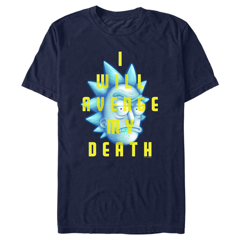 Men's Rick And Morty Hologram Rick I Will Avenge My Death T-Shirt