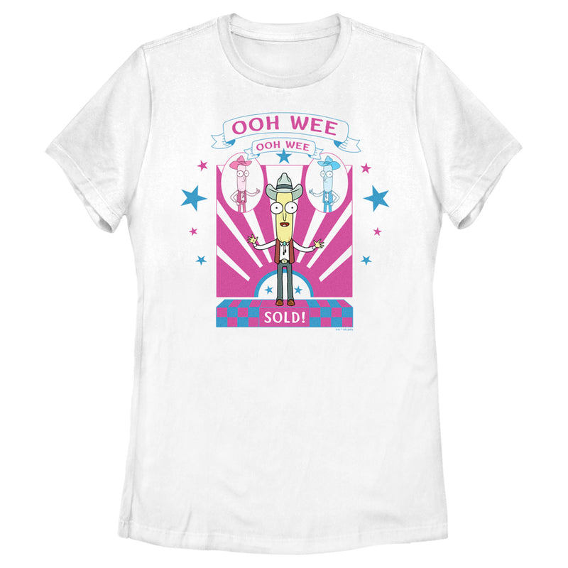 Women's Rick And Morty Mr. Poopy Butthole Ooh Wee Sold! T-Shirt