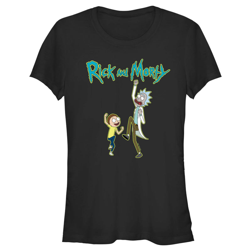 Junior's Rick And Morty Fist Pump T-Shirt