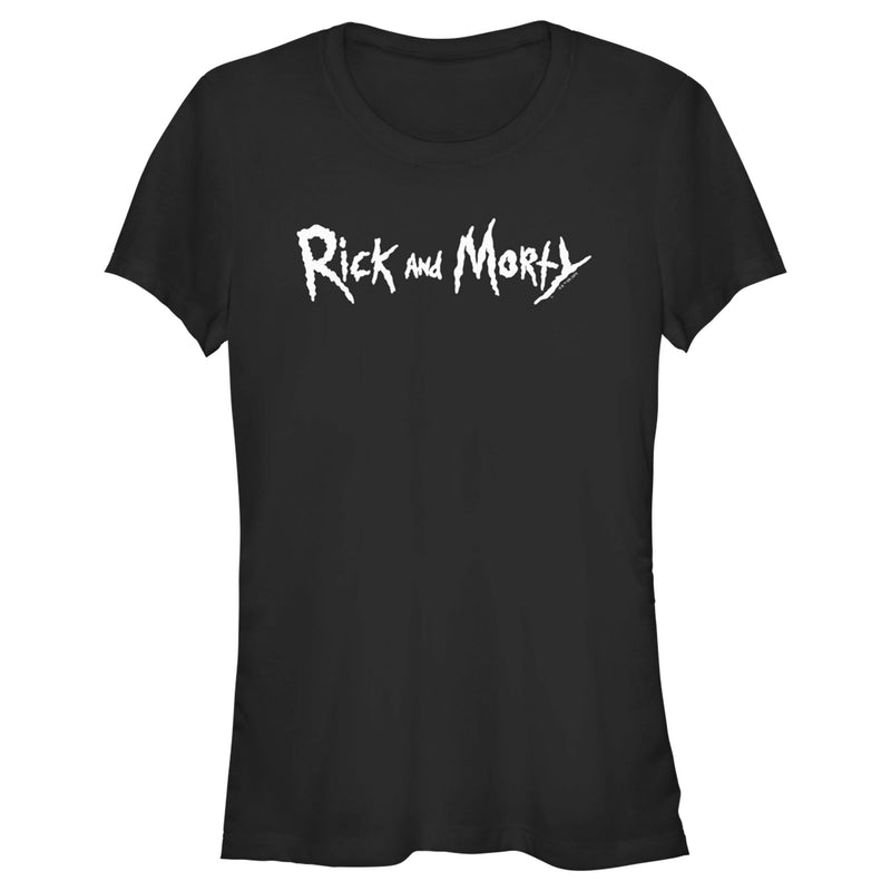 Junior's Rick And Morty White Logo T-Shirt