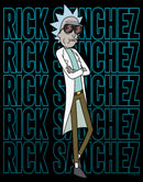 Men's Rick And Morty Rick Sanchez Name Stack T-Shirt