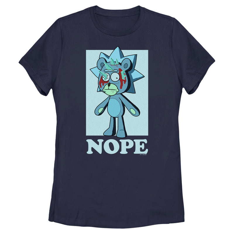 Women's Rick And Morty Teddy Rick Nope T-Shirt