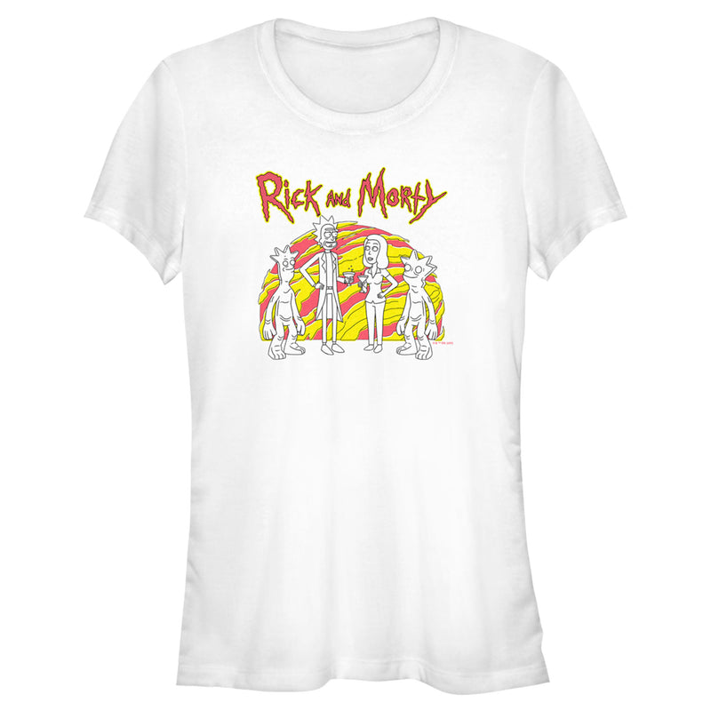 Junior's Rick And Morty Drinks on Planet Gaia T-Shirt