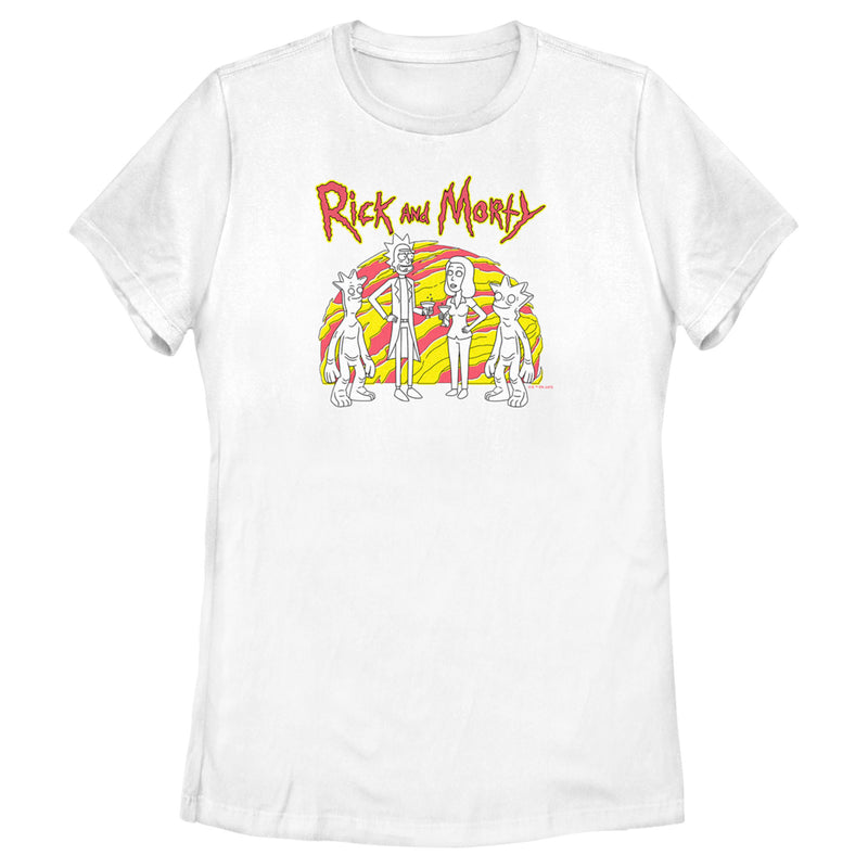 Women's Rick And Morty Drinks on Planet Gaia T-Shirt