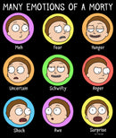 Men's Rick And Morty Many Emotions of a Morty T-Shirt