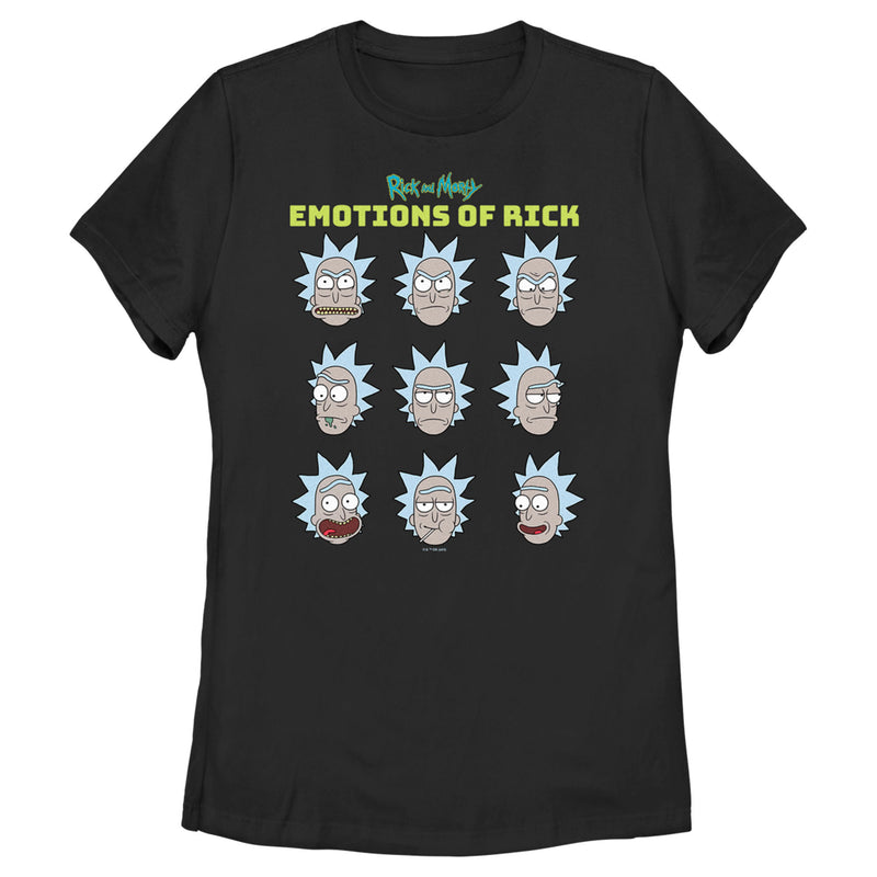 Women's Rick And Morty Emotions of Rick T-Shirt