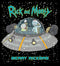 Men's Rick And Morty Snowing Spaceship Merry Rickmas T-Shirt