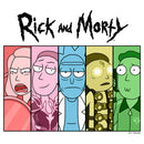 Men's Rick And Morty Colorful Family Panels T-Shirt