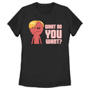 Women's Rick And Morty Kirkland Mr. Meeseeks What Do You Want? T-Shirt