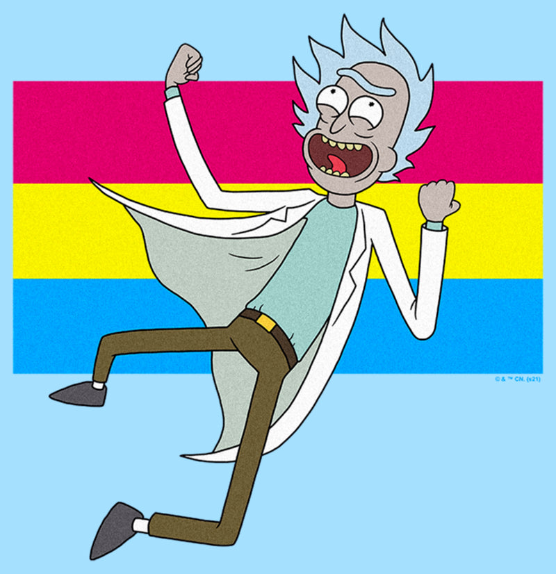 Men's Rick And Morty Pansexual Flag Rick T-Shirt