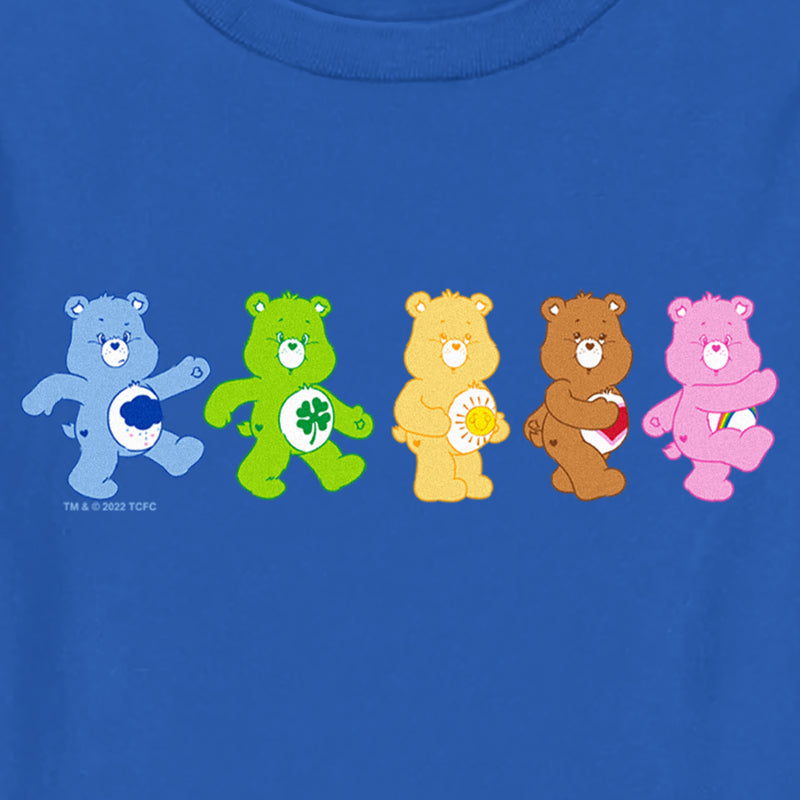 Toddler's Care Bears Walking Bears Line Up T-Shirt