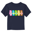 Toddler's Care Bears Colorful Bears Line Up T-Shirt