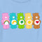 Toddler's Care Bears Colorful Bears Line Up T-Shirt