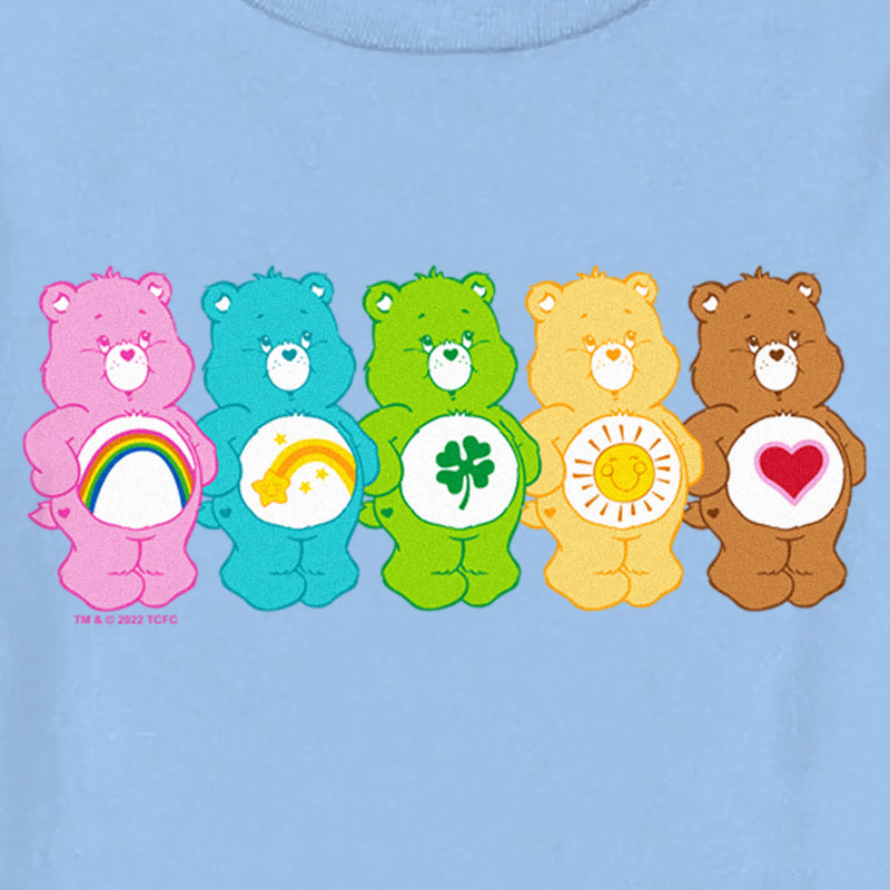 Toddler's Care Bears Colorful Bears Line Up T-Shirt