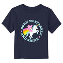 Toddler's Care Bears Born to Sparkle and Shine Cheer Unicorn T-Shirt