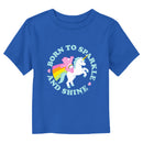 Toddler's Care Bears Born to Sparkle and Shine Cheer Unicorn T-Shirt