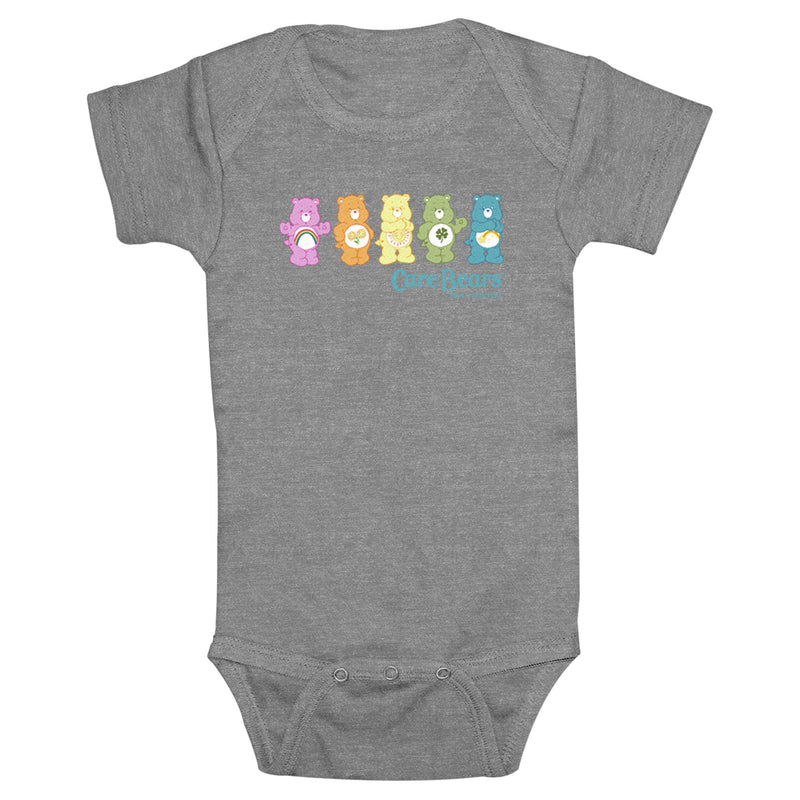 Infant's Care Bears Main Colorful Line Up Onesie