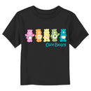 Toddler's Care Bears Colorful Logo Line Up T-Shirt